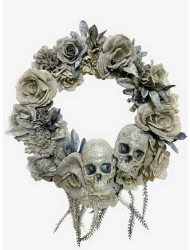 Skull & Roses Wreath 19.5-inch Decor, , hi-res