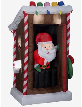 Christmas Santa's Outhouse 6-foot Airblown Inflatable, , hi-res