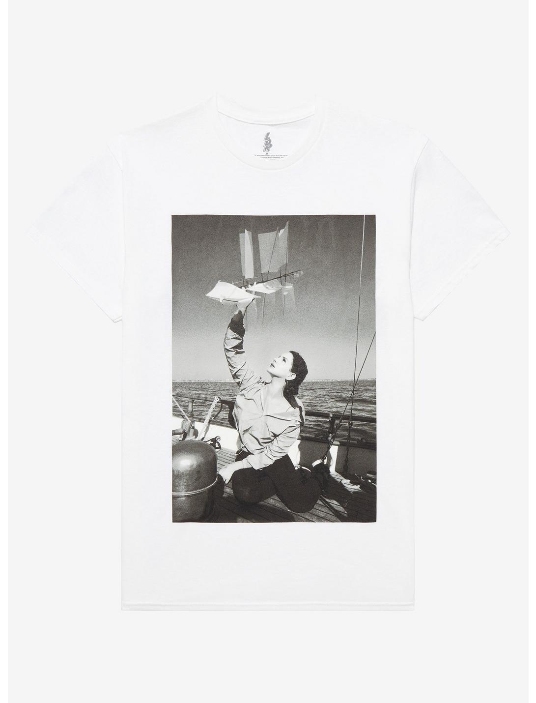 Lana Del Rey Boat Portrait T-Shirt, BRIGHT WHITE, hi-res
