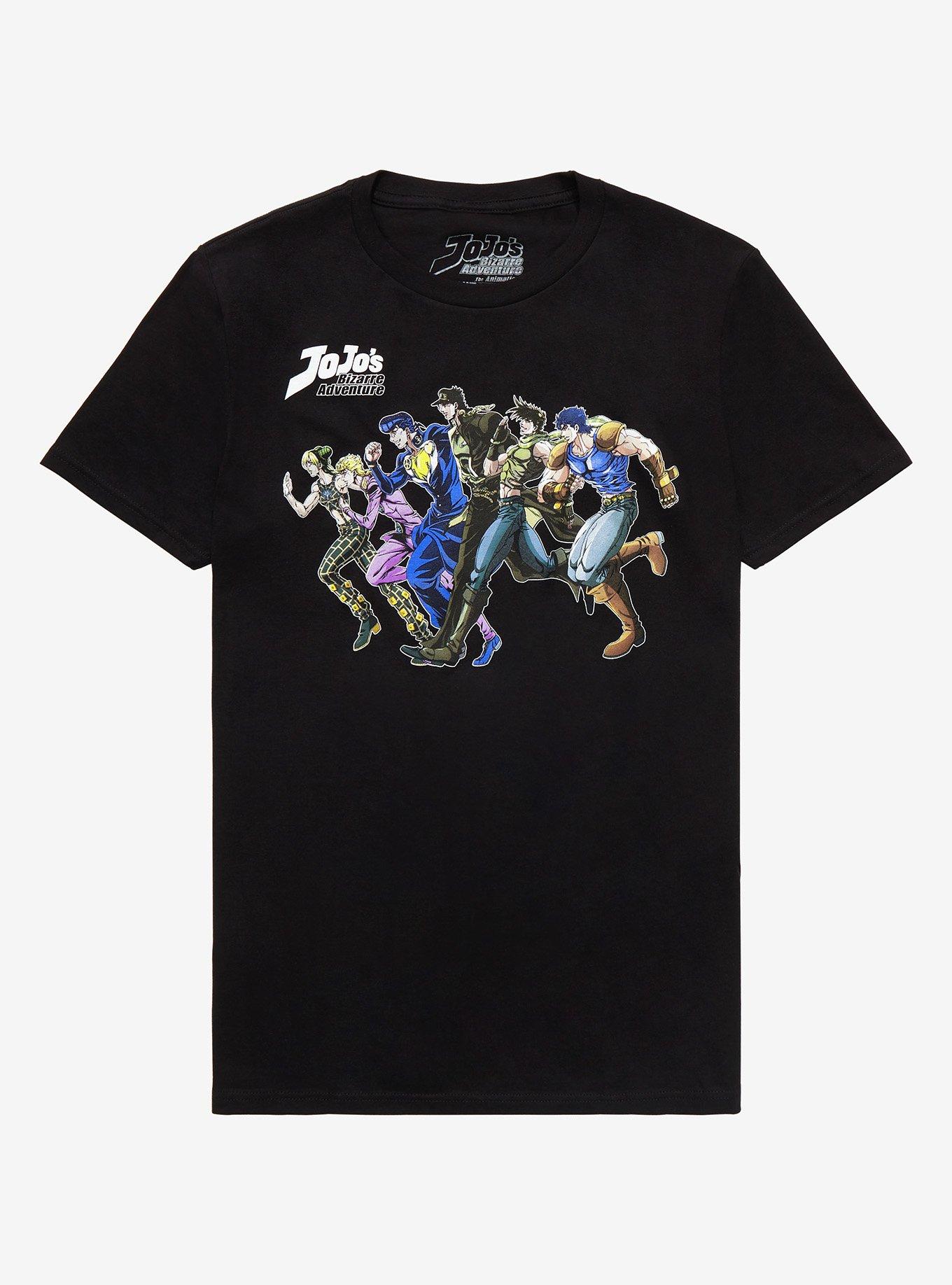 JoJo's Bizarre Adventure Characters Running T-Shirt, BLACK, hi-res