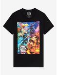 Demon Slayer: Kimetsu No Yaiba Entertainment District Arc Poster T-Shirt, BLACK, hi-res