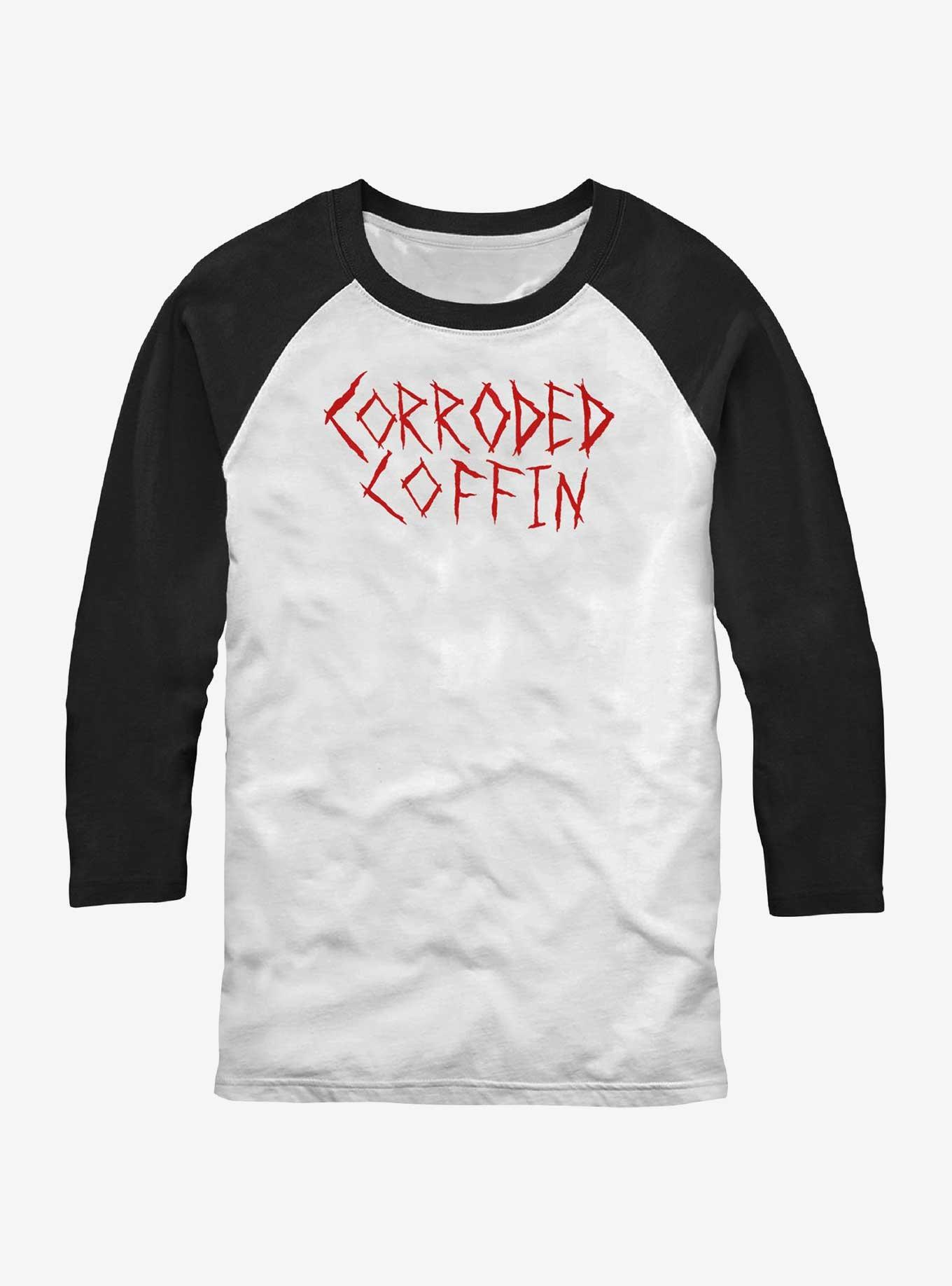 Stranger Things Corroded Coffin Raglan, WHTBLK, hi-res