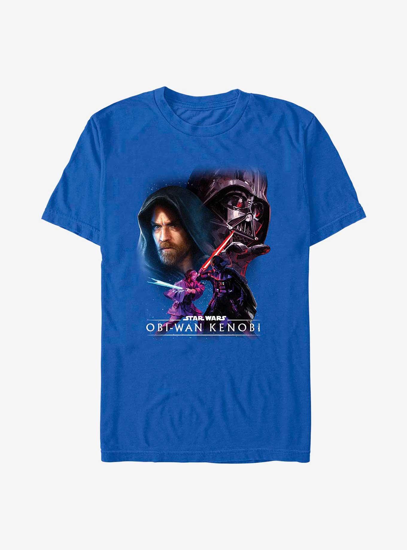 Star Wars Obi-Wan Big Face Off T-Shirt, ROYAL, hi-res