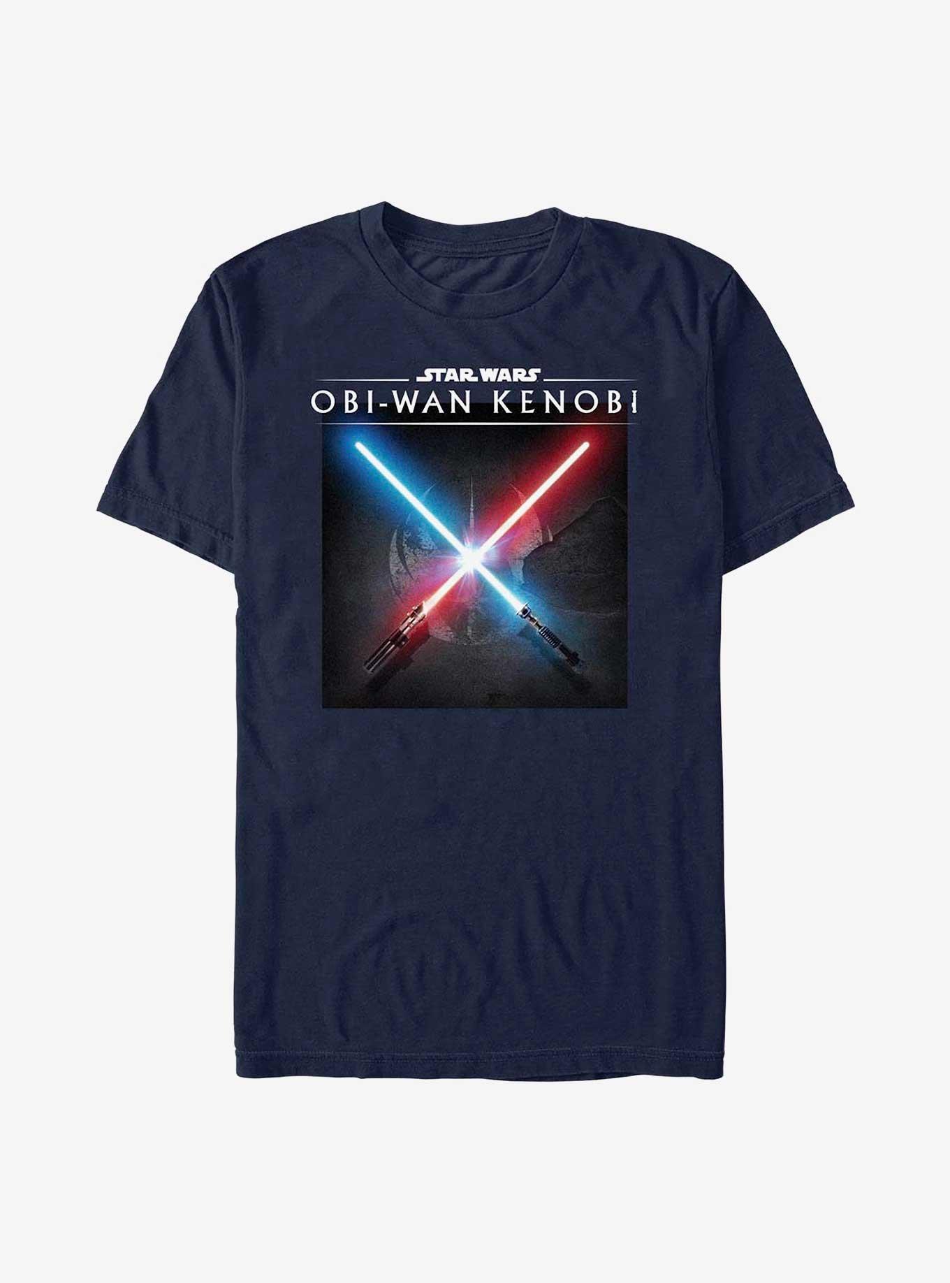Star Wars Obi-Wan Light Saber Clash T-Shirt, NAVY, hi-res