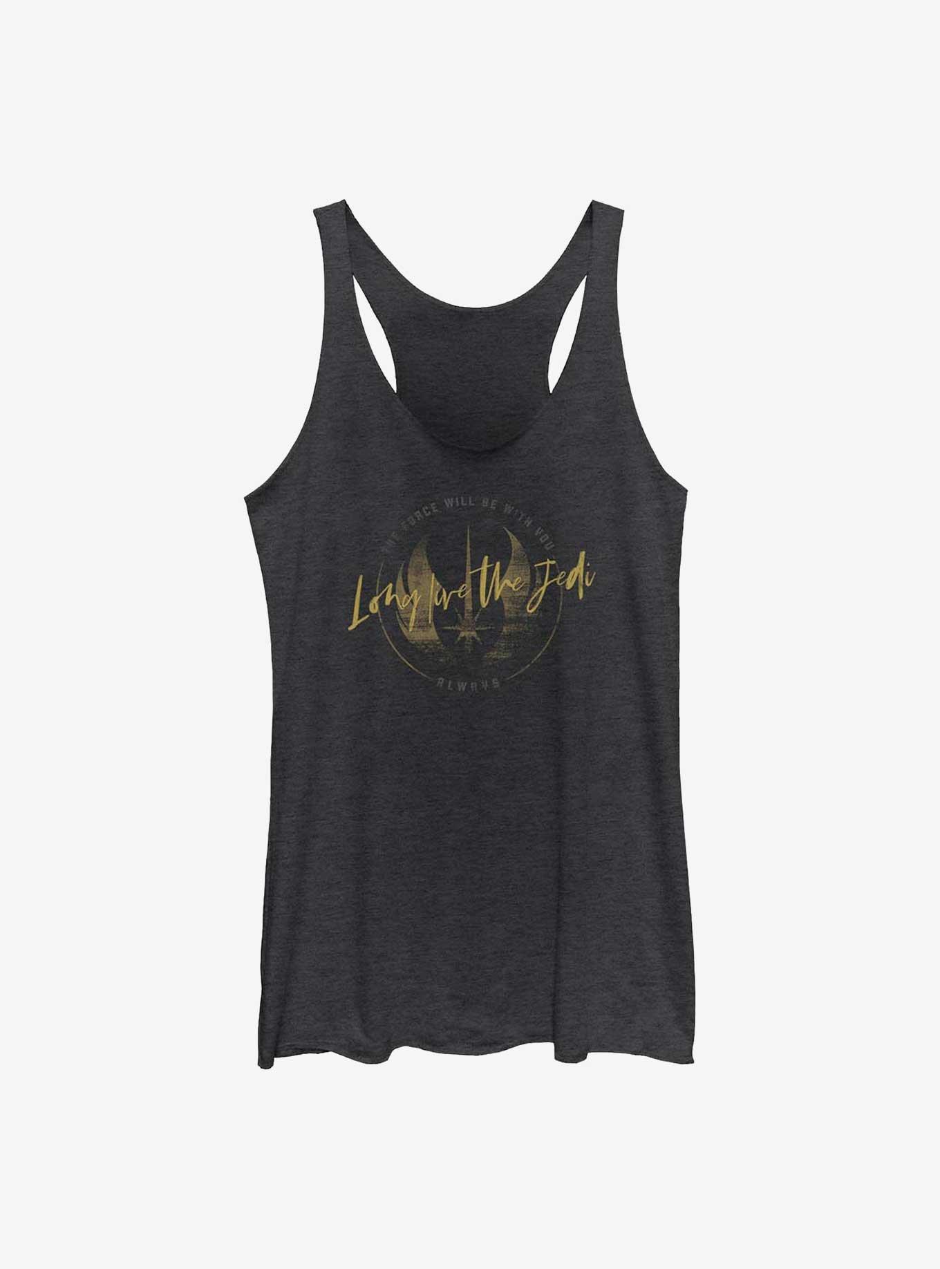 Star Wars Obi-Wan Long Live Jedi Crest Girls Raw Edge Tank, , hi-res