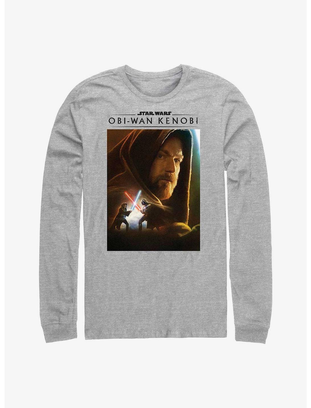 Star Wars Obi-Wan Obi Oil Paint Long-SLeeve T-Shirt, ATH HTR, hi-res