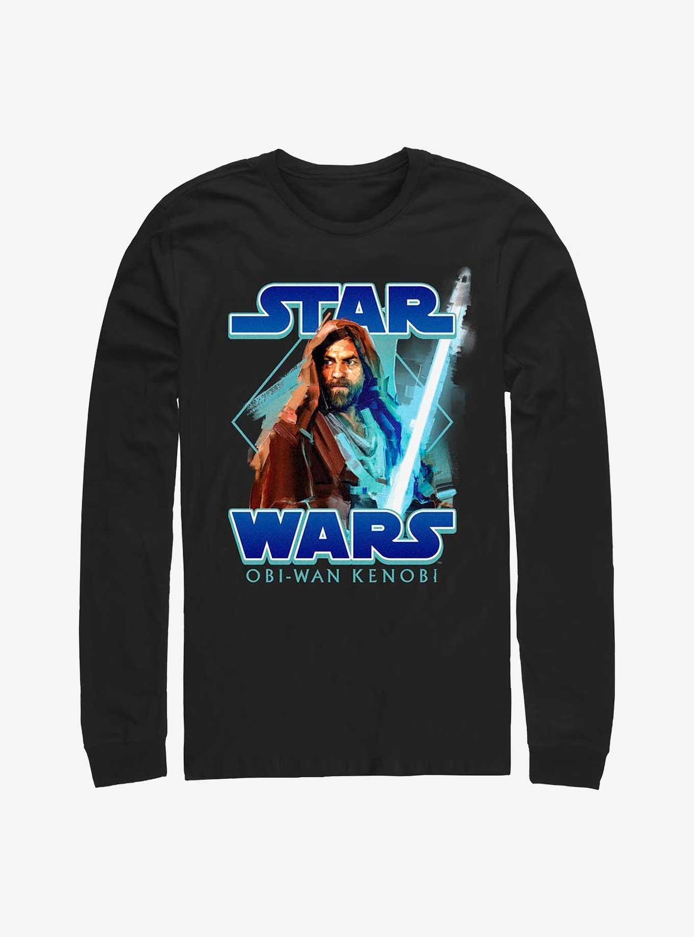 Star Wars Obi-Wan Painterly With Logo Long-SLeeve T-Shirt, , hi-res