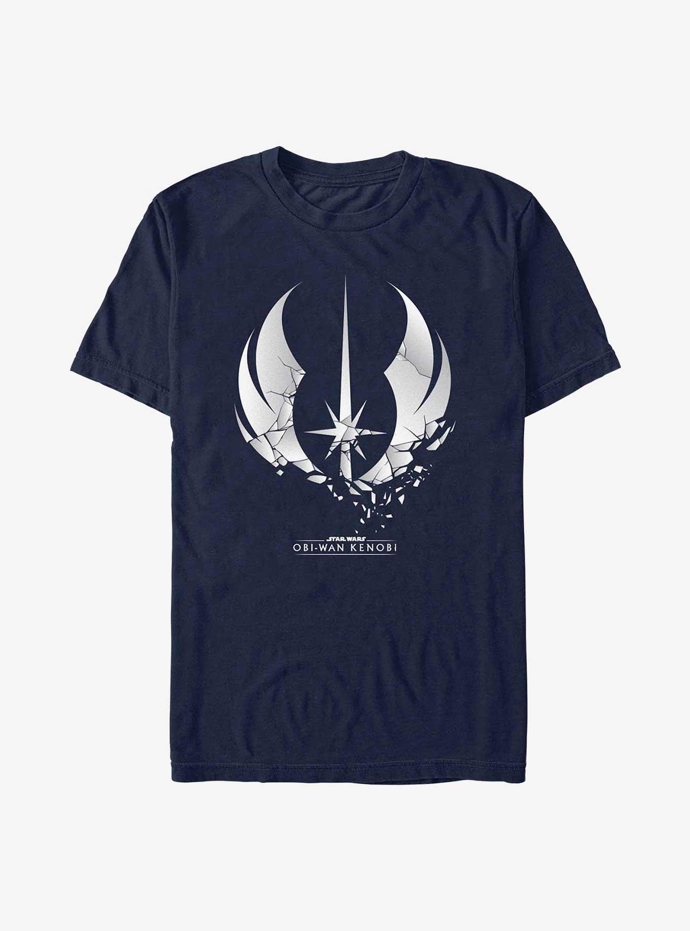 Star Wars Obi-Wan Shattered Jedi Logo T-Shirt, NAVY, hi-res