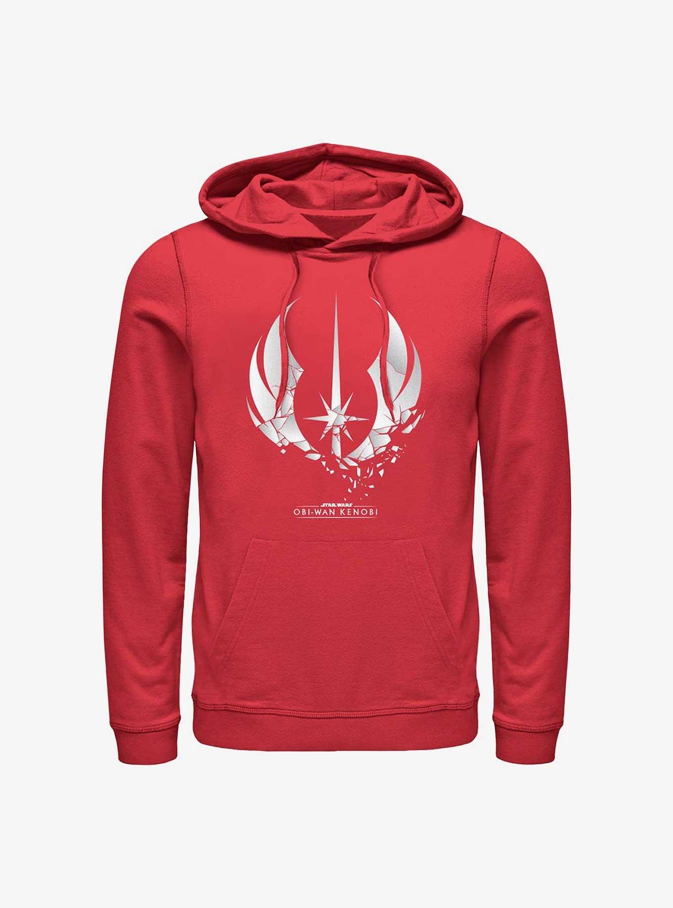 Star Wars Obi-Wan Shattered Jedi Logo Hoodie, RED, hi-res