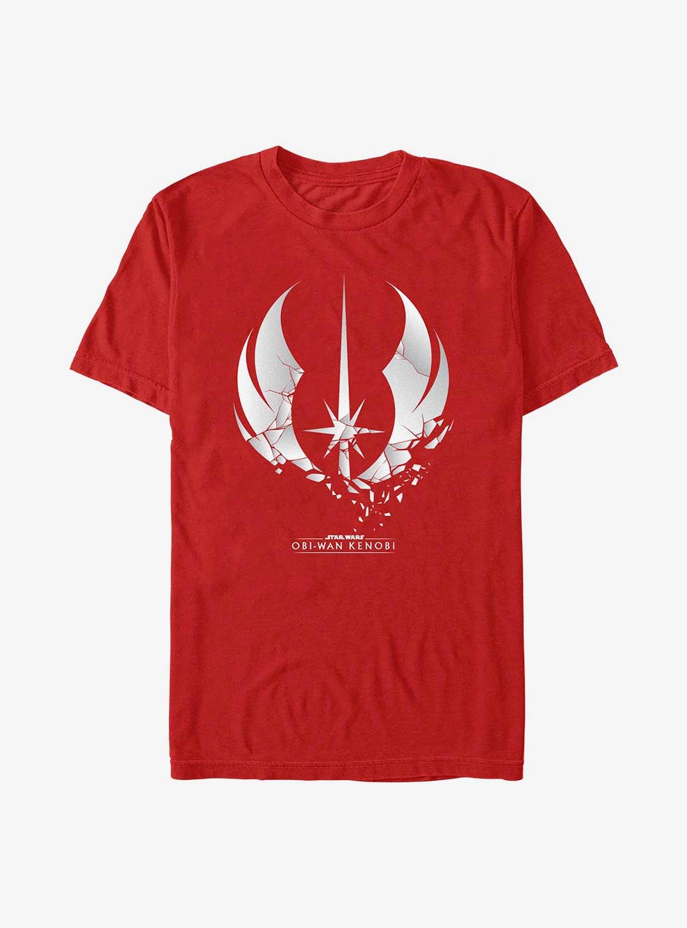 Star Wars Obi-Wan Shattered Jedi Logo T-Shirt, RED, hi-res