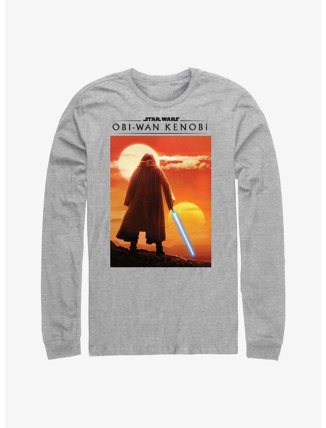 Star Wars Obi-Wan Two Suns Long-SLeeve T-Shirt, ATH HTR, hi-res