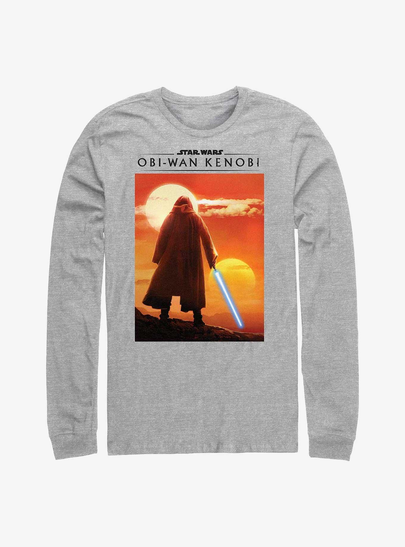 Star Wars Obi-Wan Two Suns Long-SLeeve T-Shirt, ATH HTR, hi-res