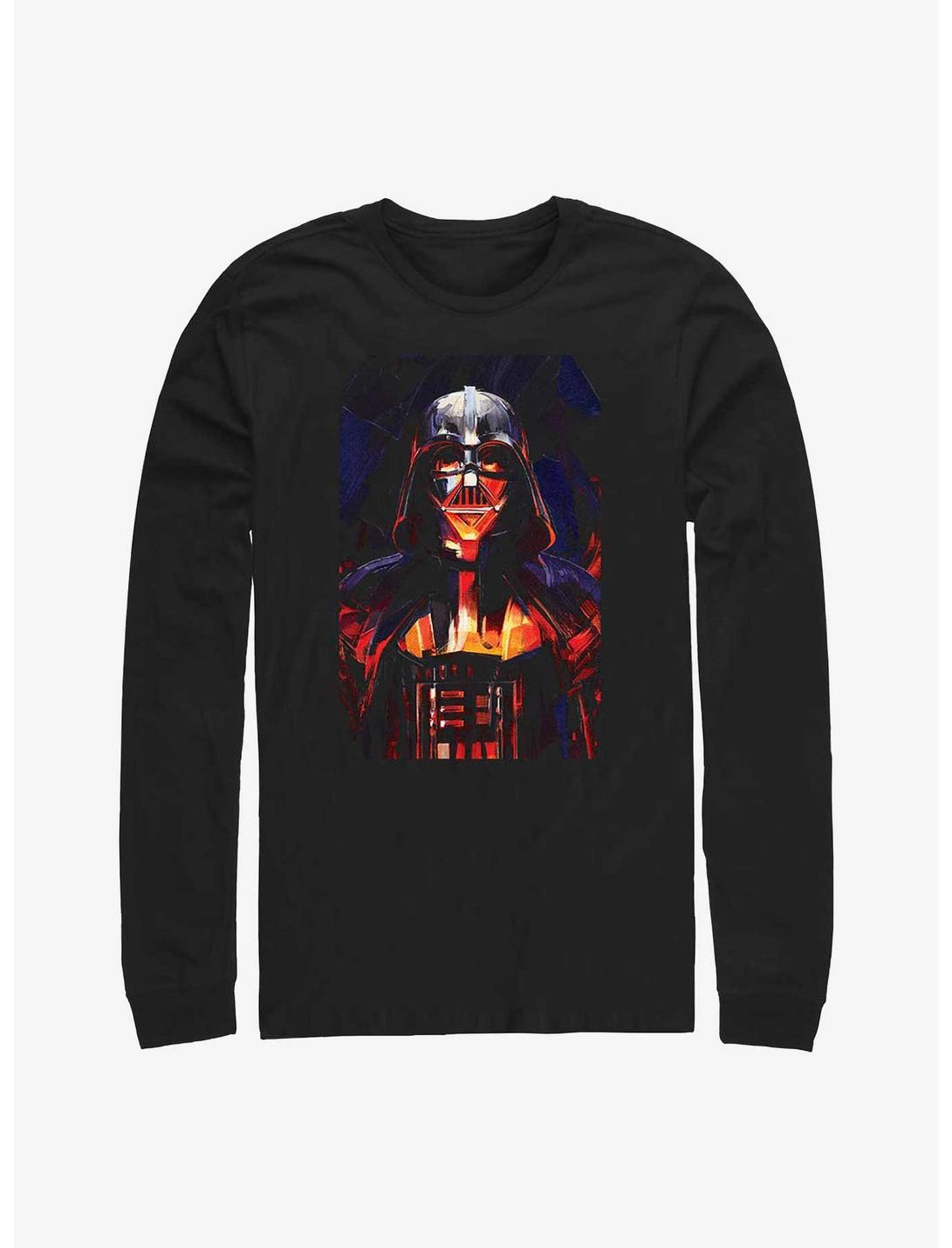 Star Wars Obi-Wan Vader Paint Long-SLeeve T-Shirt, BLACK, hi-res