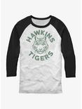 Stranger Things Hawkins Tigers Raglan, WHTBLK, hi-res