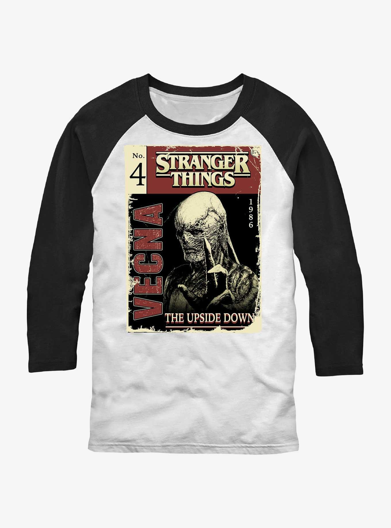 Stranger Things Vecna Pulp Comic Raglan, WHTBLK, hi-res