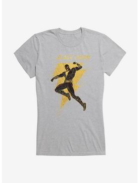 DC Comics Black Adam Gold Silhouette Bolt Girls T-Shirt, , hi-res