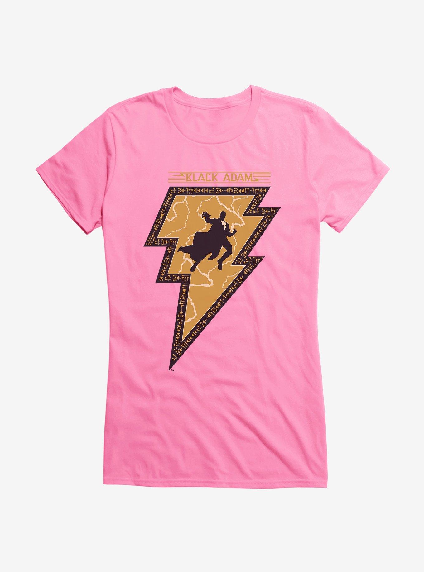 DC Comics Black Adam Silhouette Bolt Logo Girls T-Shirt