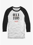 Stranger Things Subjects Eleven and One Raglan T-Shirt, WHTBLK, hi-res