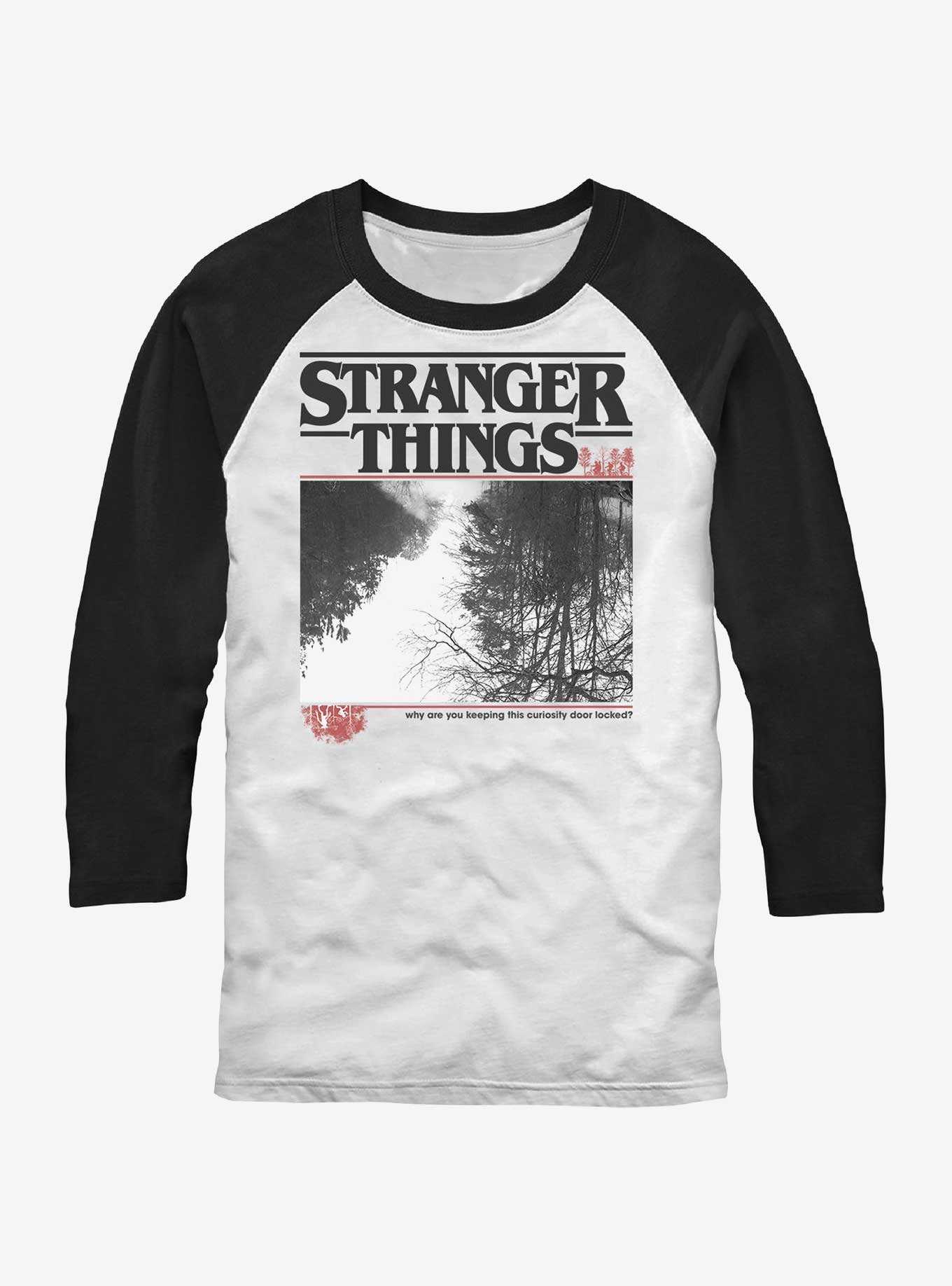 Stranger Things Forest Photo Logo Raglan T-Shirt, , hi-res