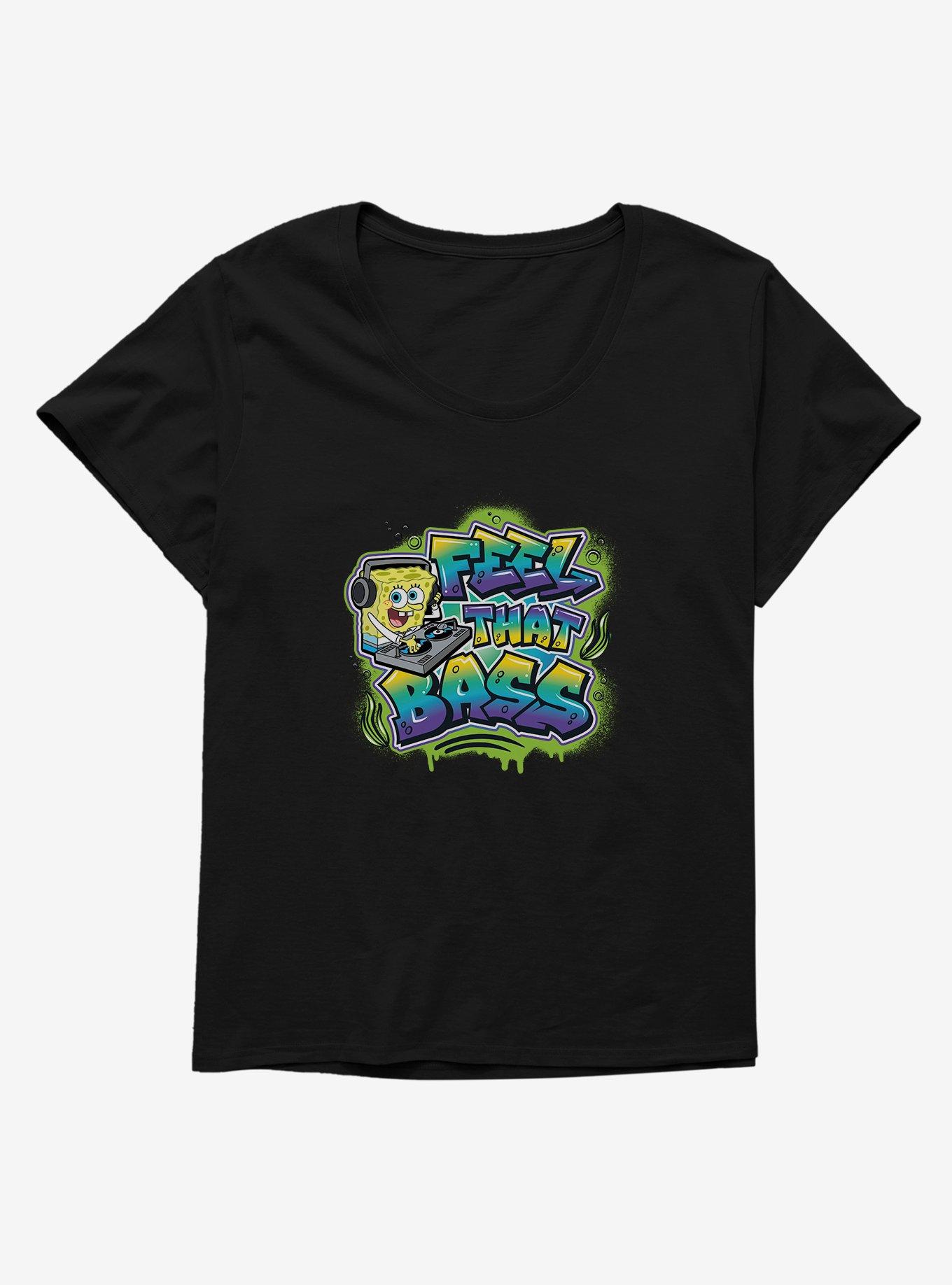 SpongeBob SquarePants Hip Hop Feel That Bass Girls T-Shirt Plus Size, , hi-res