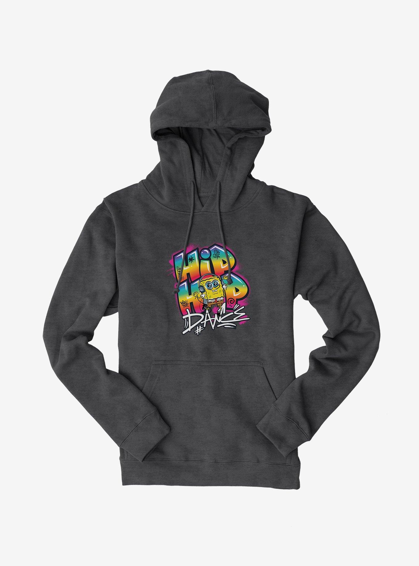 SpongeBob SquarePants Hip Hop Dance Beats Hoodie, CHARCOAL HEATHER, hi-res