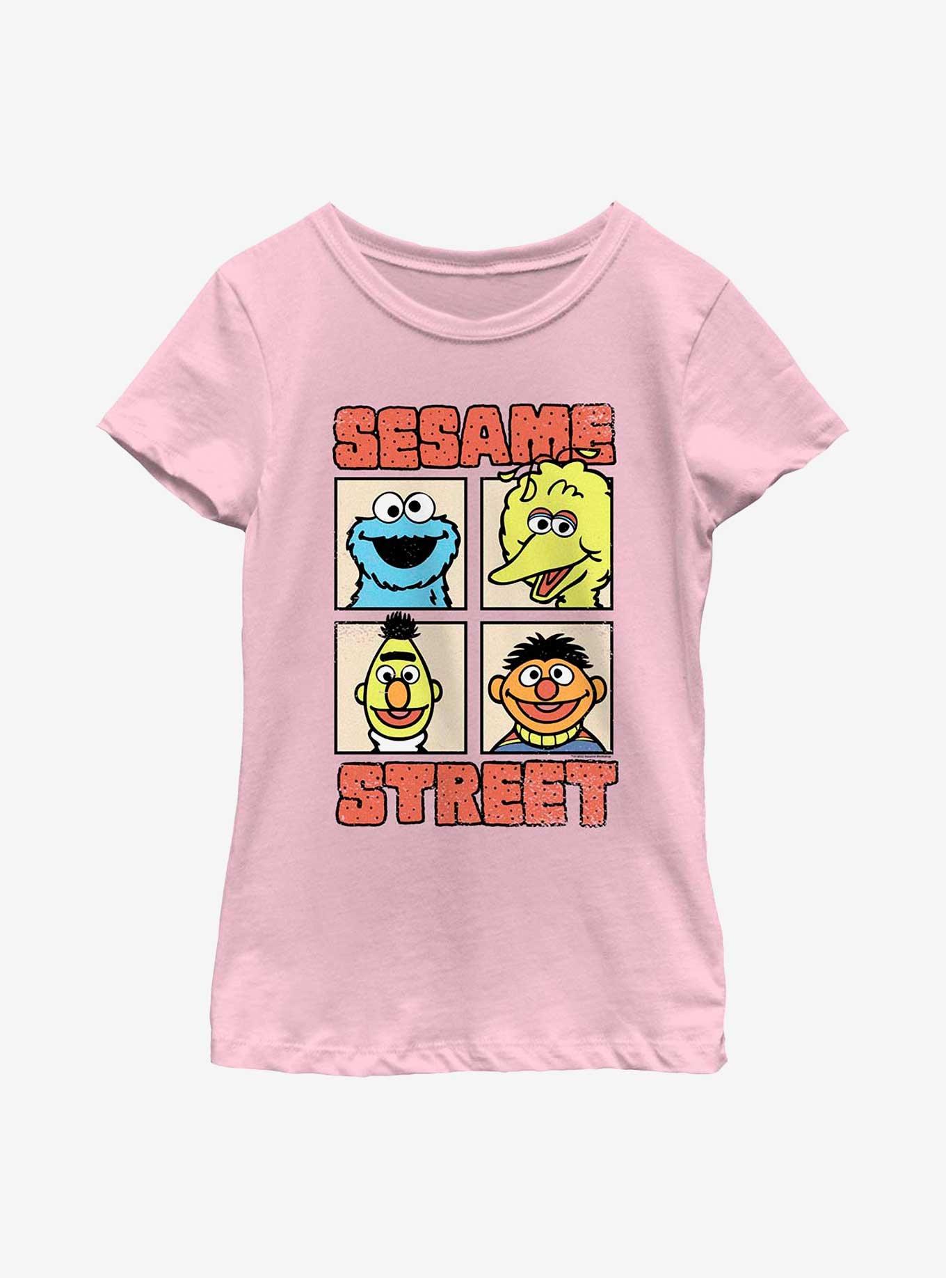 Sesame Street Bunch Youth Girls T-Shirt, PINK, hi-res