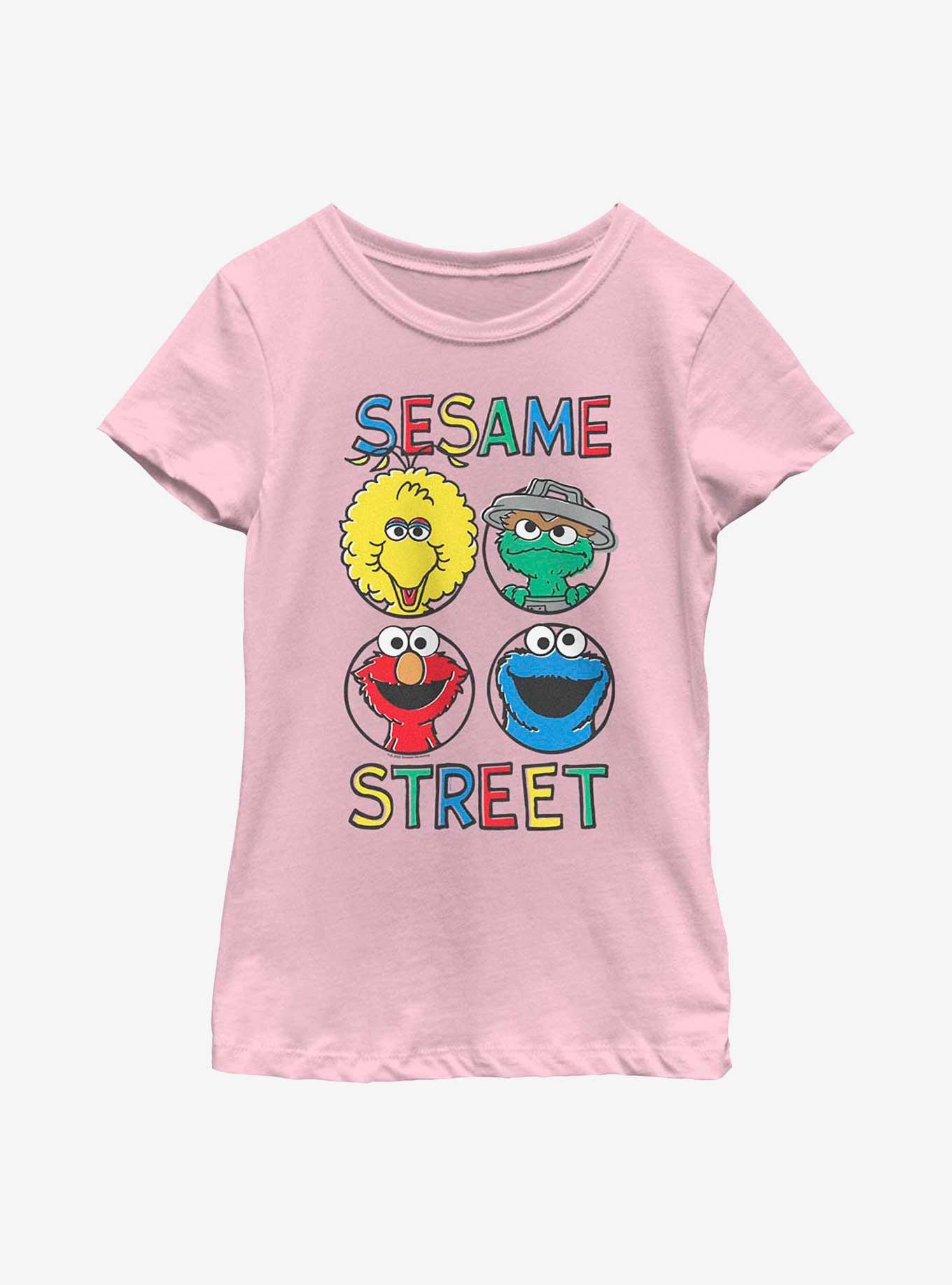 Sesame Street Circle Grid Youth Girls T-Shirt, , hi-res