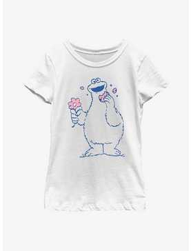 Sesame Street Cookie Monster Flower Youth Girls T-Shirt, , hi-res
