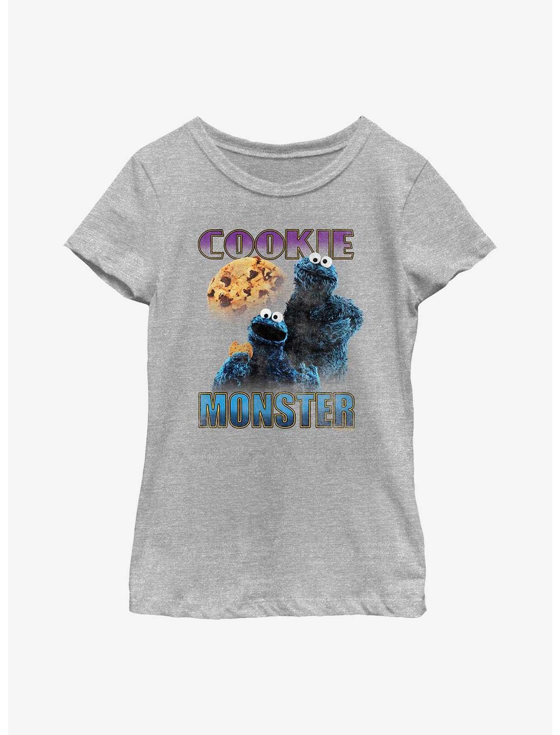 Sesame Street Cookie Monster Highlight Youth Girls T-Shirt, ATH HTR, hi-res