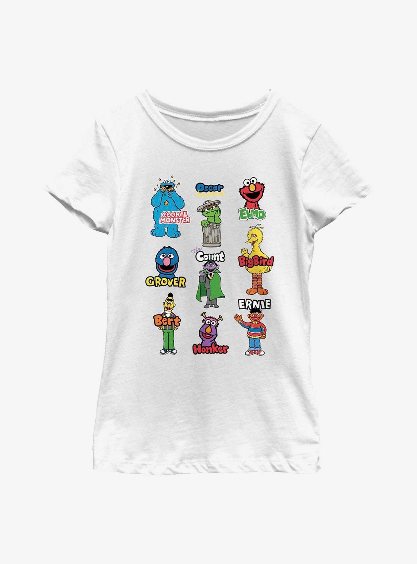 Sesame Street Group Panels Youth Girls T-Shirt, , hi-res