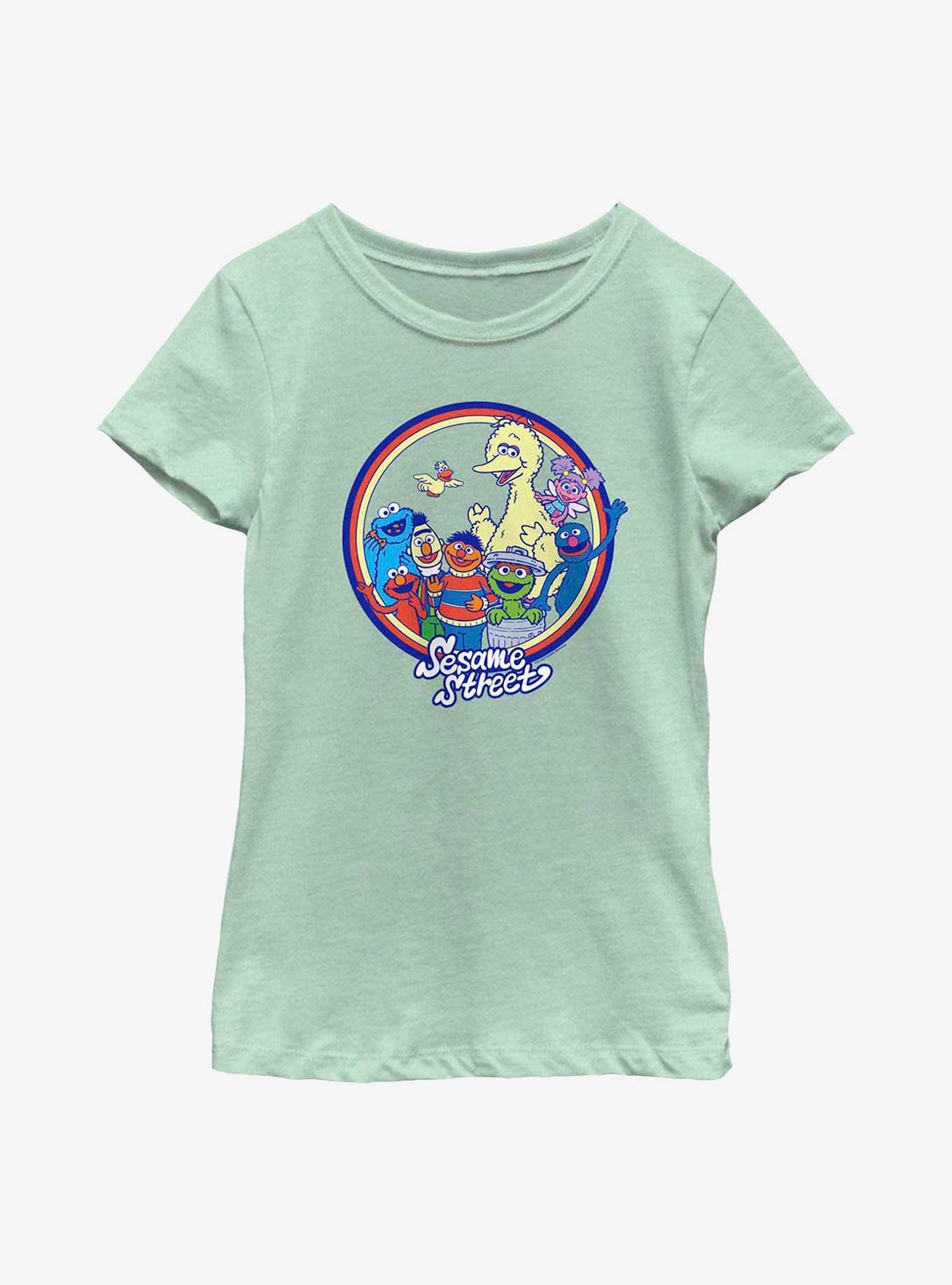 Sesame Street Group Pose Youth Girls T-Shirt, , hi-res