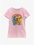 Sesame Street Rainbow Banner Youth Girls T-Shirt, PINK, hi-res
