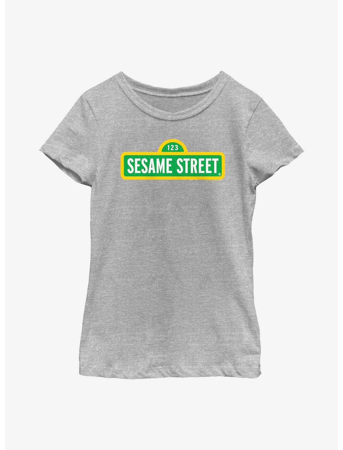Sesame Street Sign Youth Girls T-Shirt, ATH HTR, hi-res