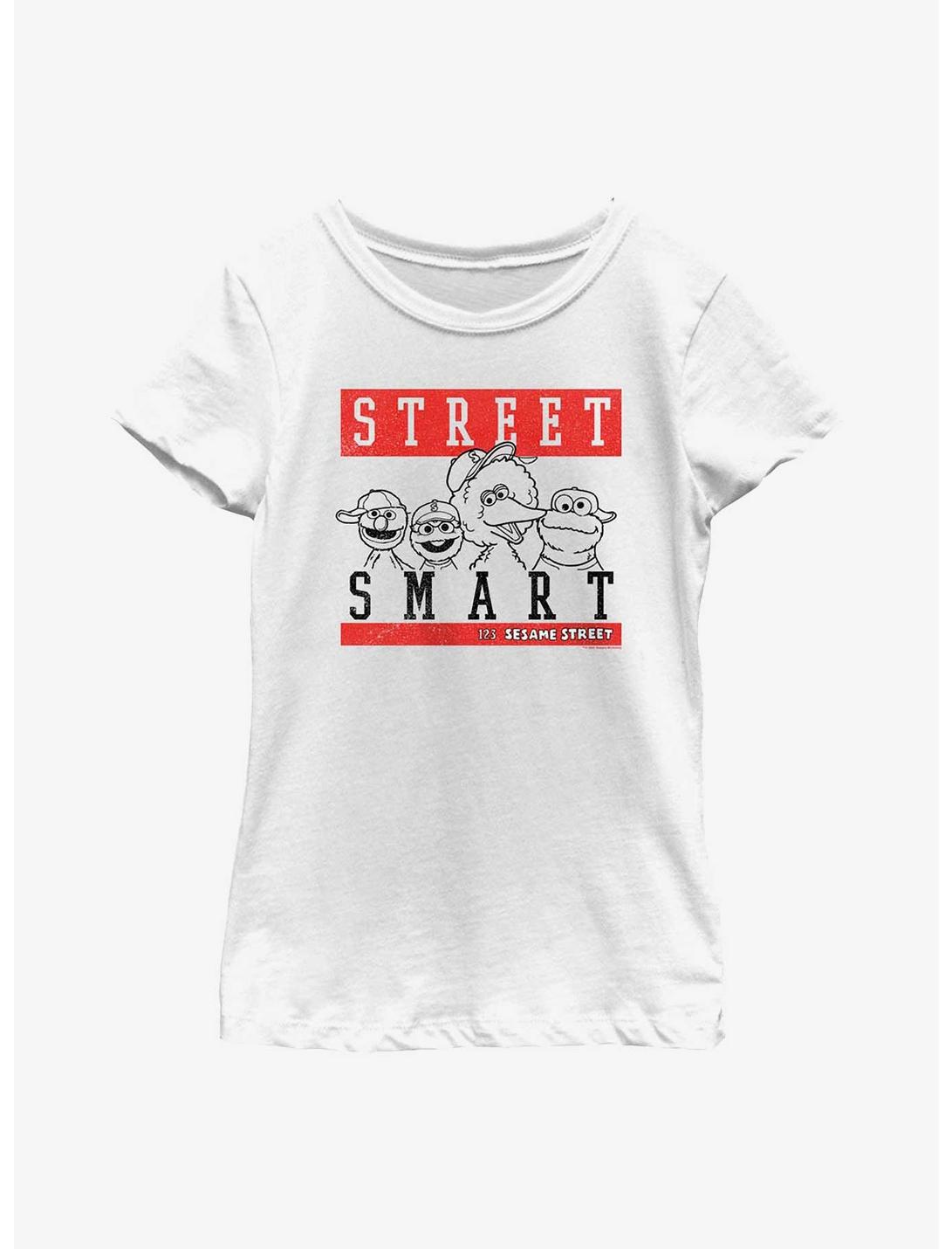 Sesame Street Street Smart Youth Girls T-Shirt, WHITE, hi-res