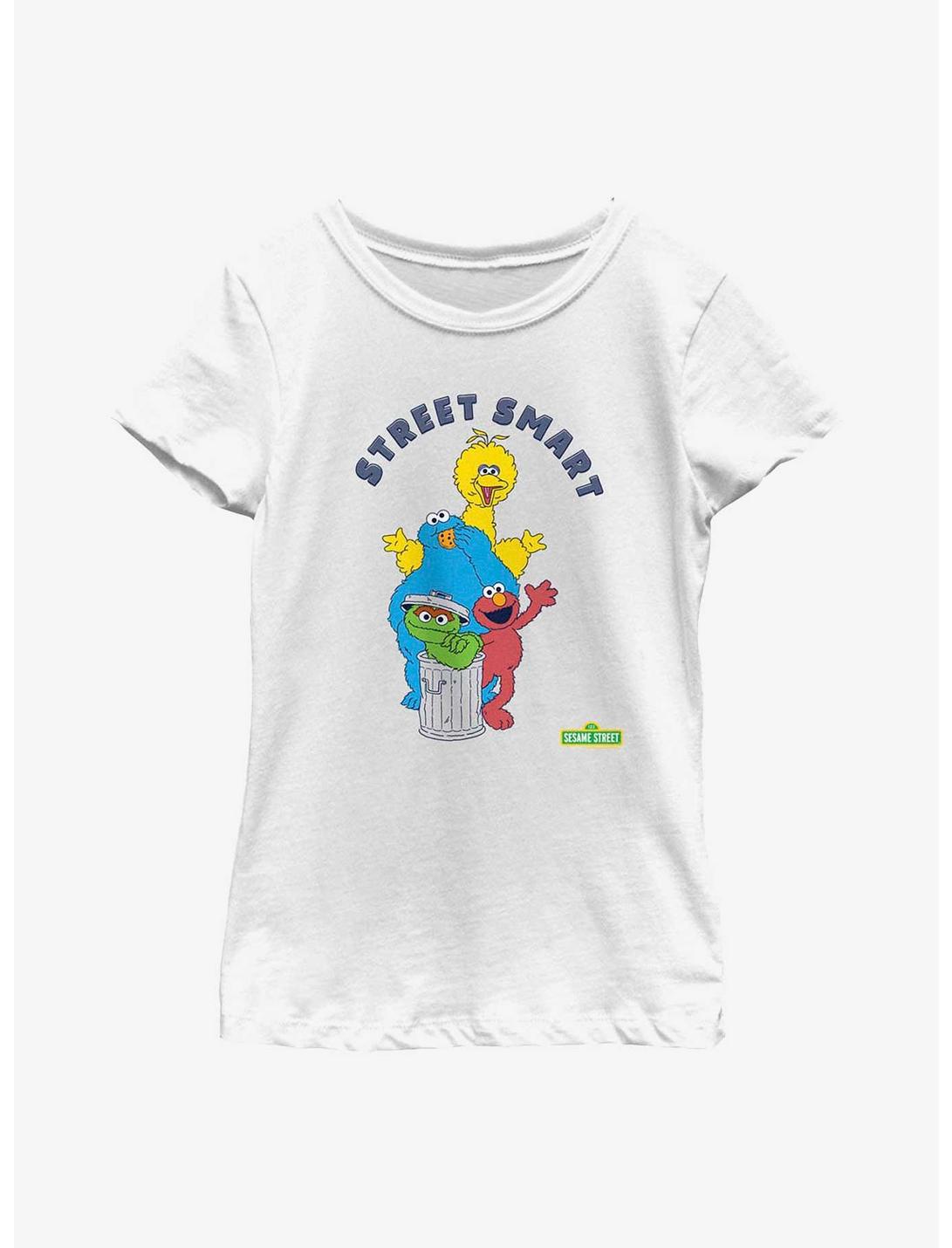 Sesame Street Street Smart Crew Youth Girls T-Shirt, WHITE, hi-res