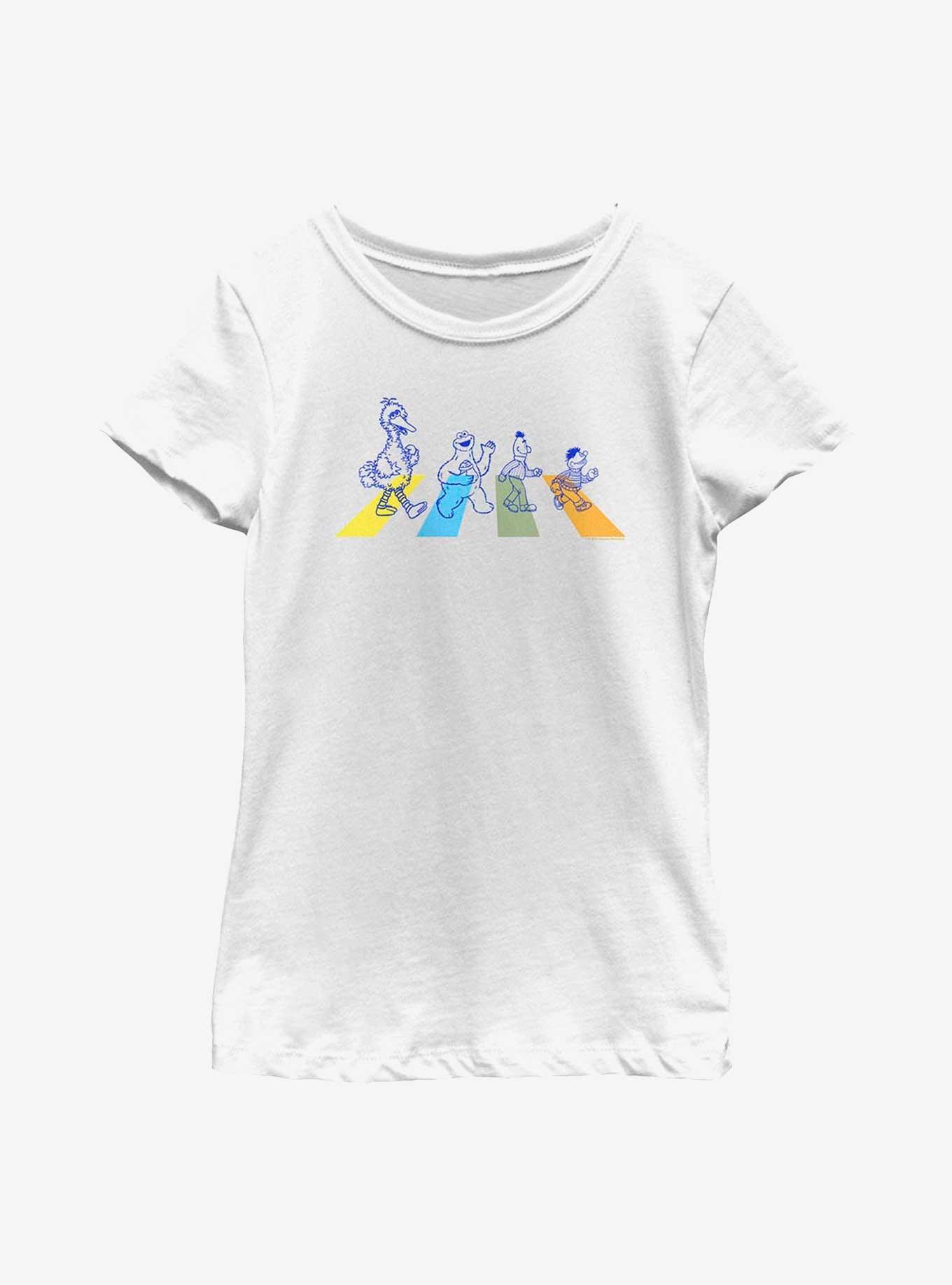 Sesame Street Team Abbey Road Youth Girls T-Shirt, WHITE, hi-res