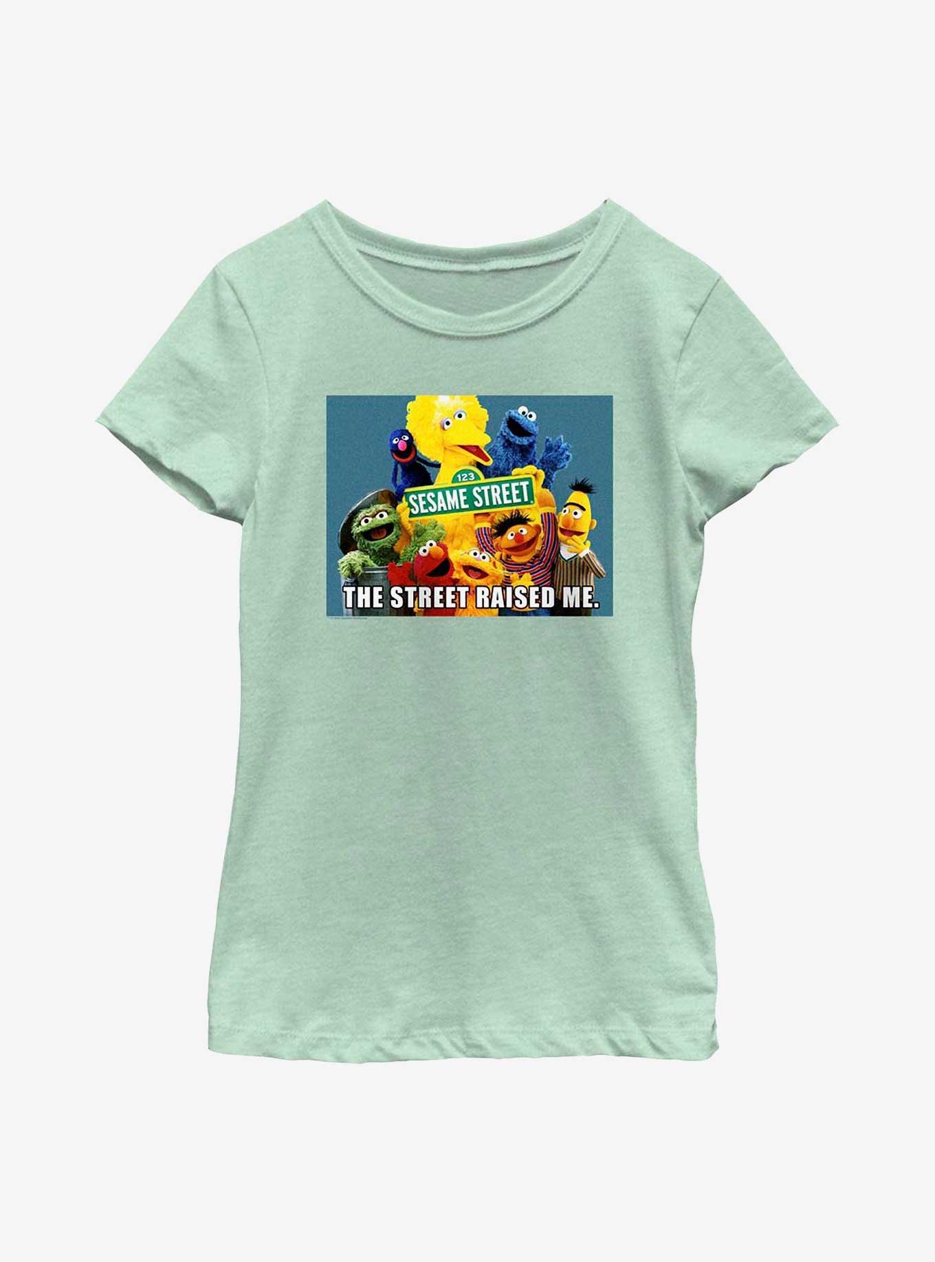 Sesame Street The Street Raised Me Meme Youth Girls T-Shirt, , hi-res