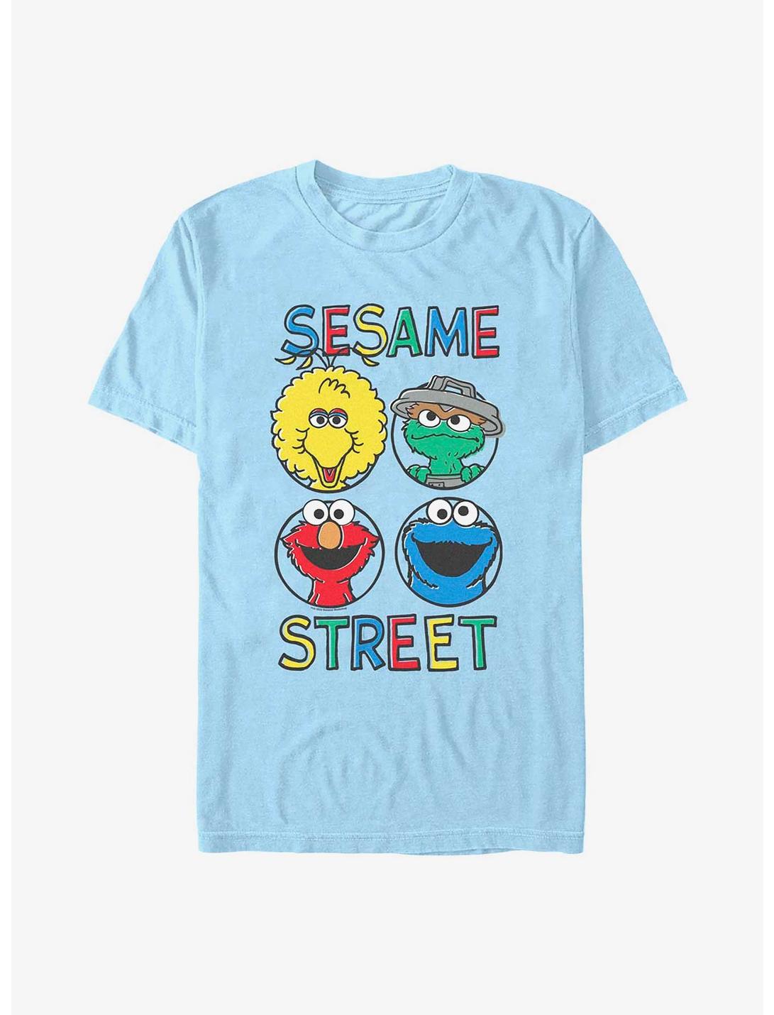 Sesame Street Circle Grid T-Shirt, LT BLUE, hi-res