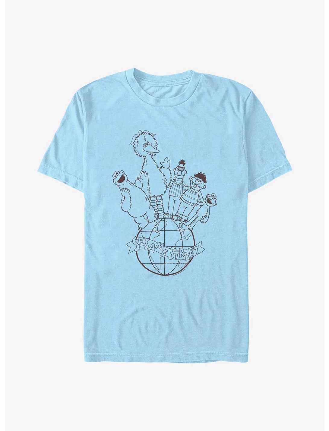 Sesame Street Globe T-Shirt, LT BLUE, hi-res