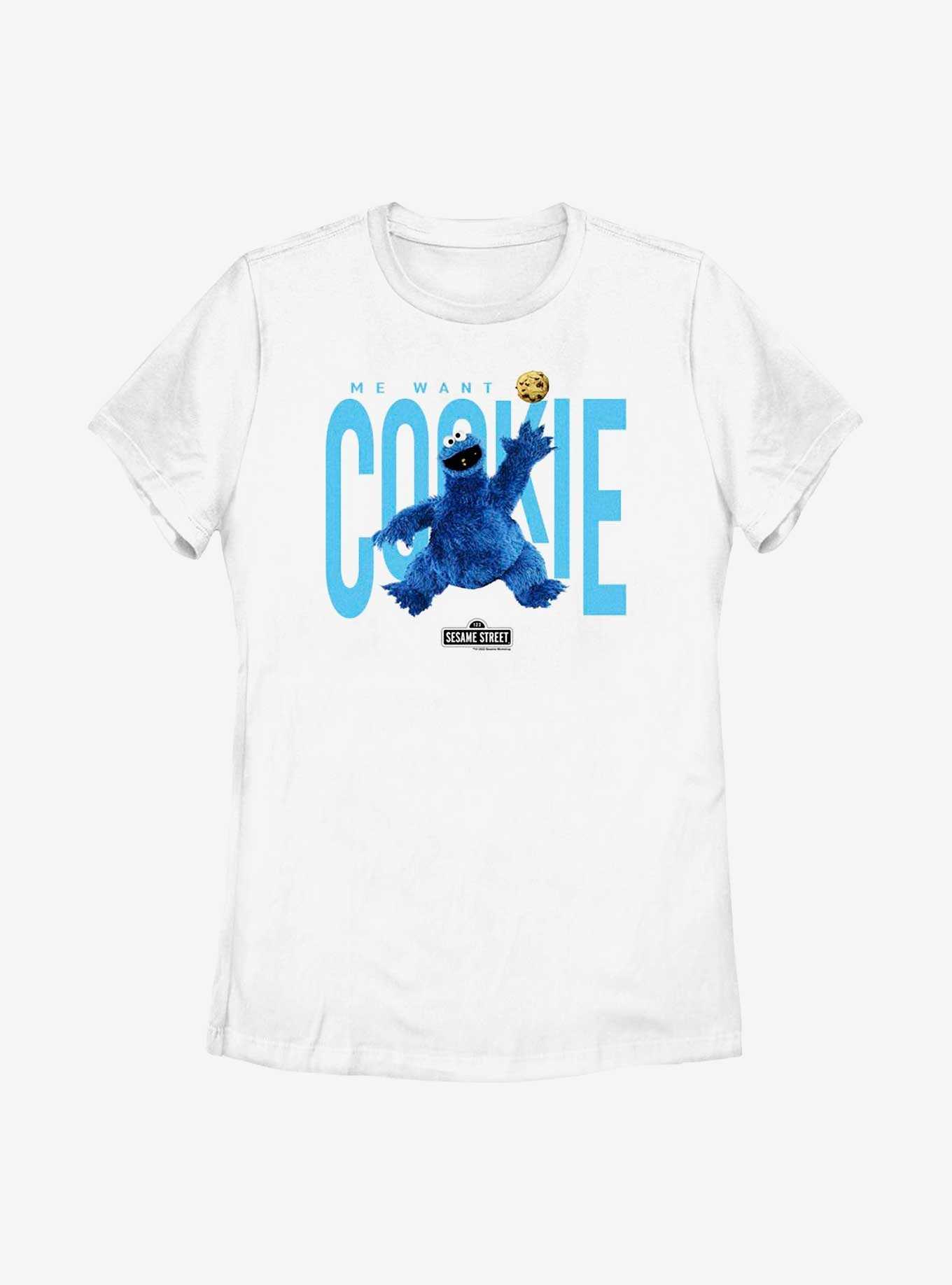 Sesame Street Air Cookie Monster Want Cookie Womens T-Shirt, , hi-res