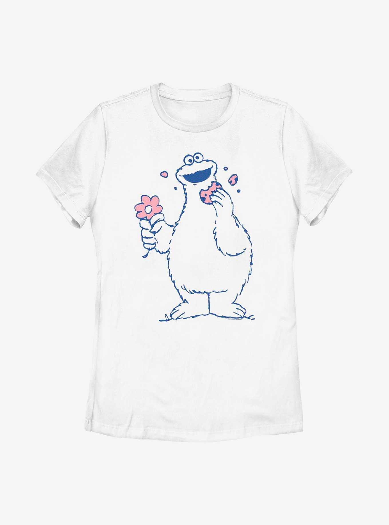 Sesame Street Cookie Monster Flower Womens T-Shirt, , hi-res
