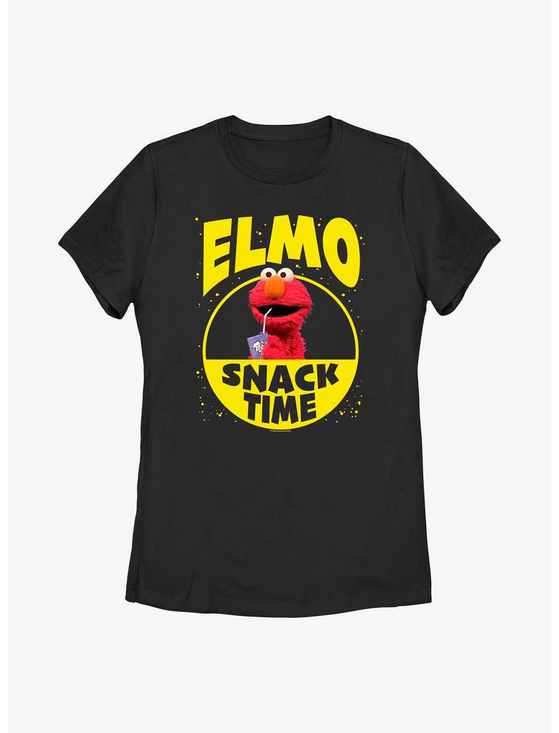 Sesame Street Elmo Snack Time Womens T-Shirt, BLACK, hi-res