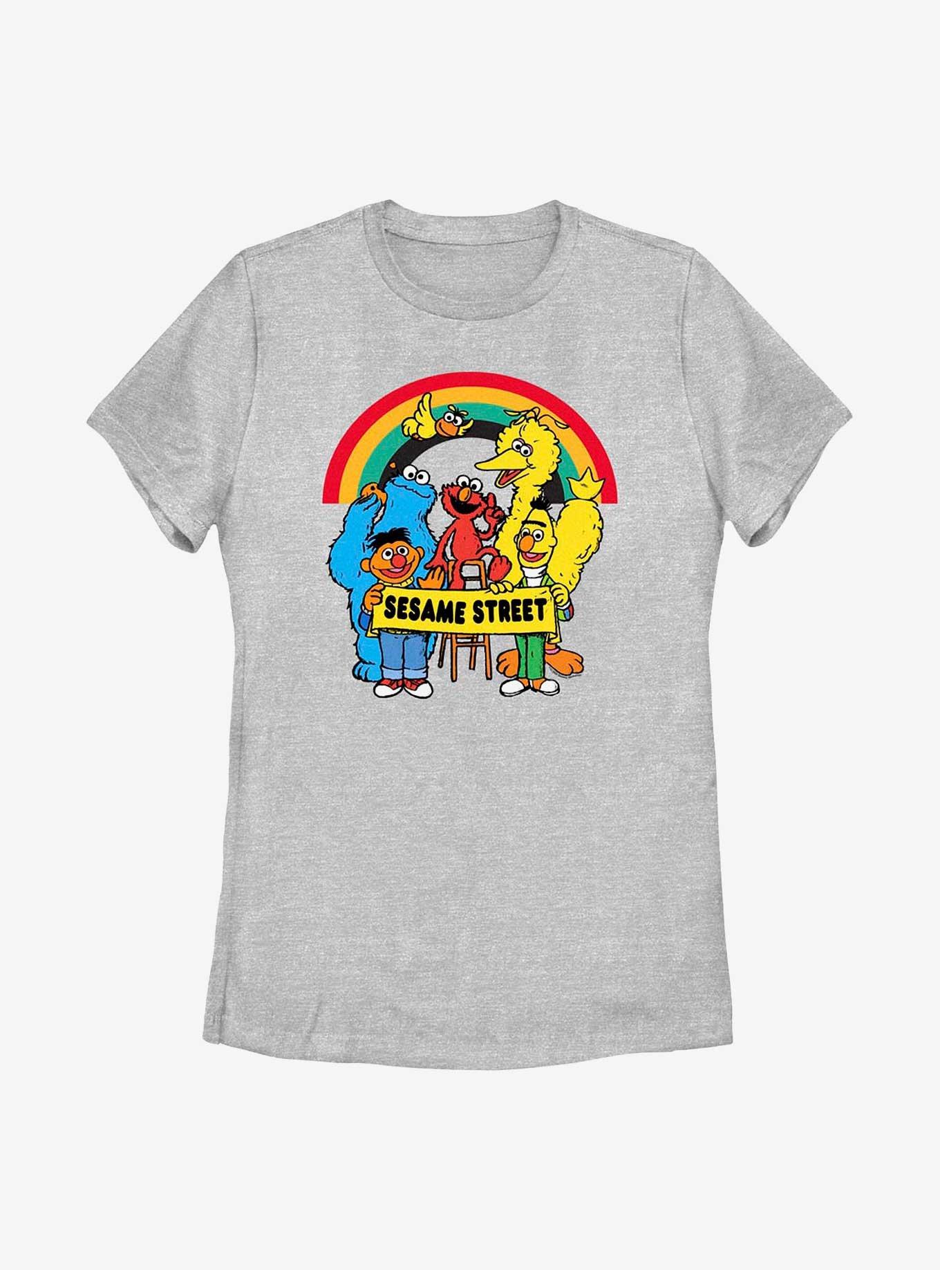 Sesame Street Rainbow Banner Womens T-Shirt, , hi-res