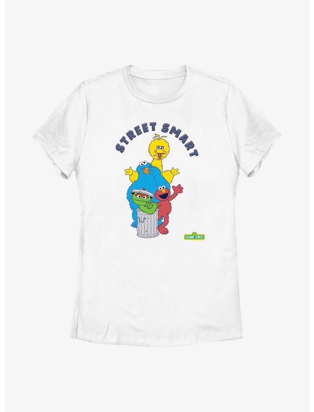 Sesame Street Street Smart Crew Womens T-Shirt, WHITE, hi-res