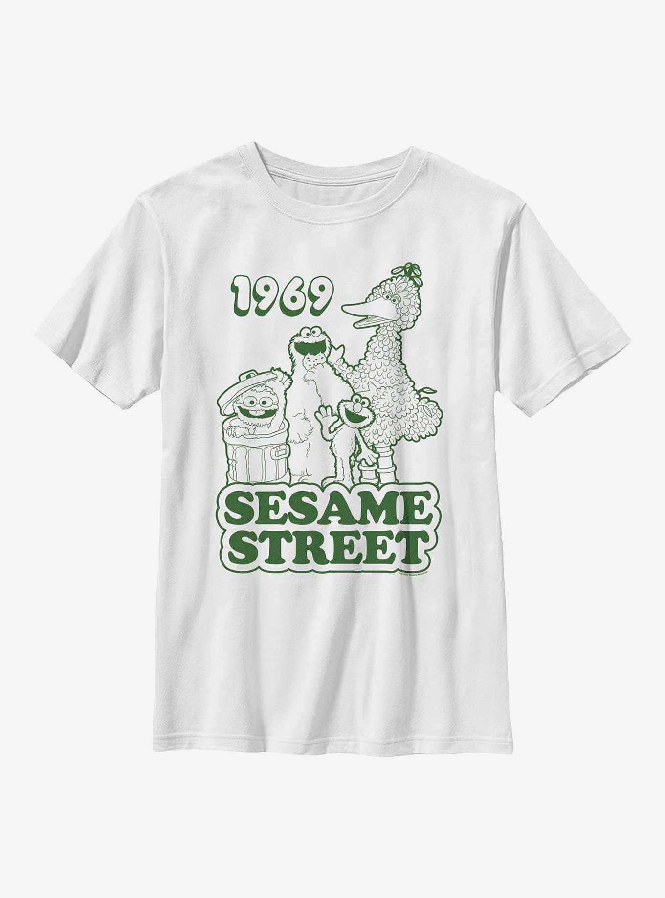Sesame Street 1969 Group Youth T-Shirt, WHITE, hi-res