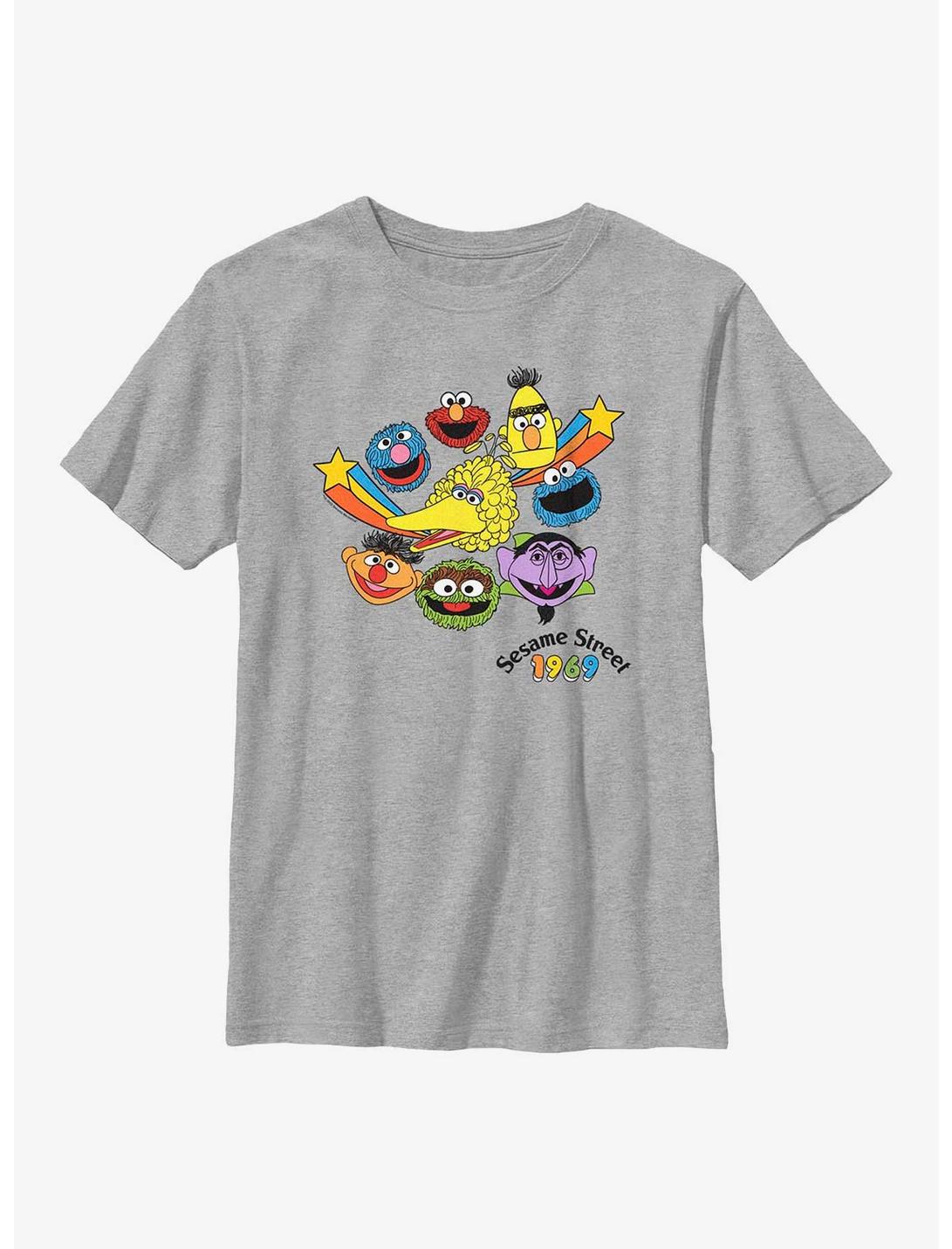 Sesame Street 1969 Heads Youth T-Shirt, ATH HTR, hi-res