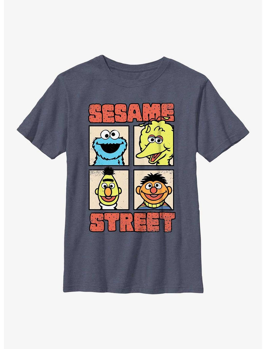 Sesame Street Bunch Youth T-Shirt, NAVY HTR, hi-res