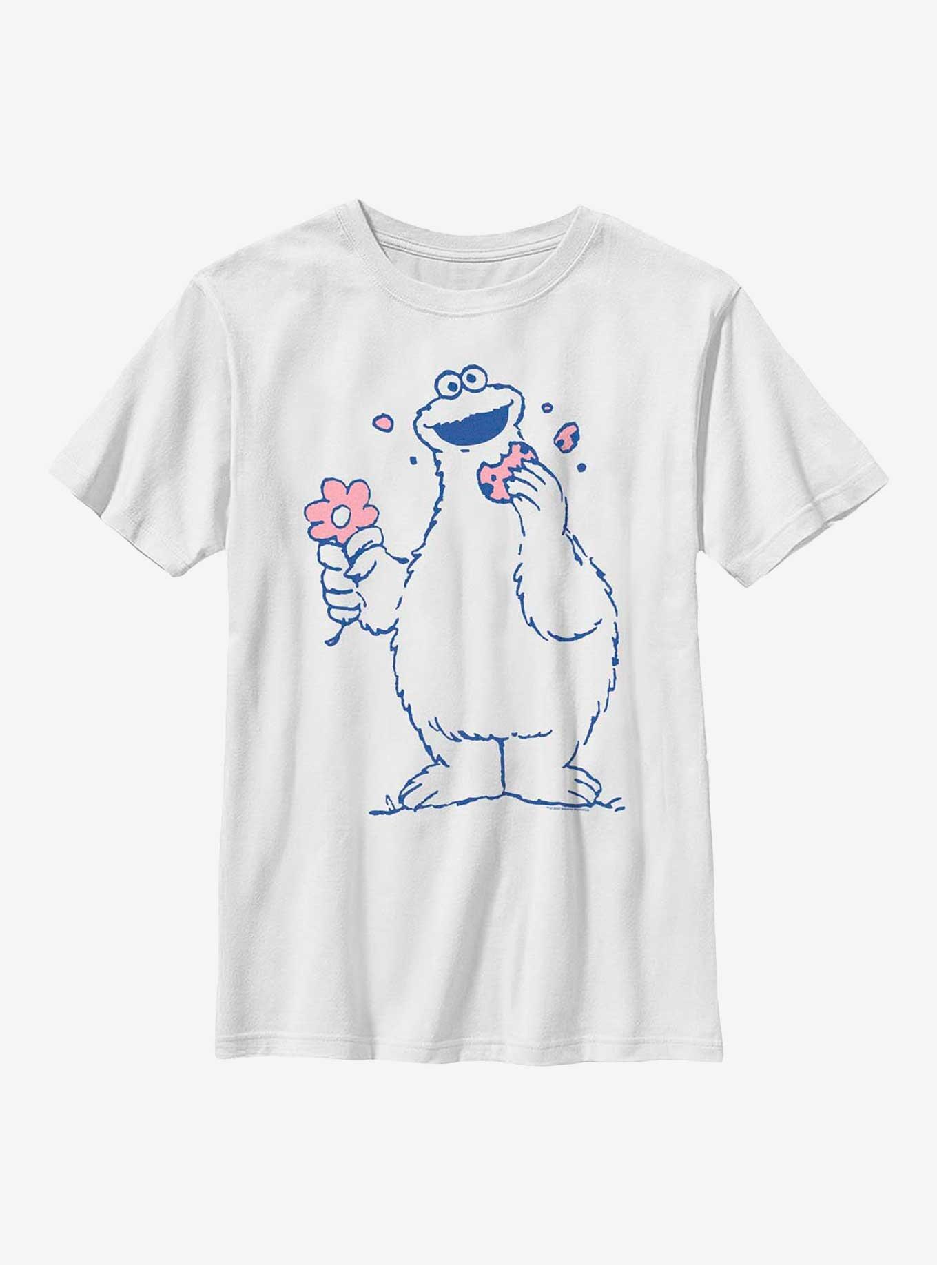 Sesame Street Cookie Monster Flower Youth T-Shirt, , hi-res