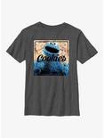 Sesame Street Cookies Cookie Monster Youth T-Shirt, CHAR HTR, hi-res