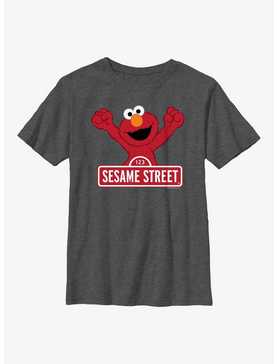 Sesame Street Elmo Varsity Sign Youth T-Shirt, , hi-res